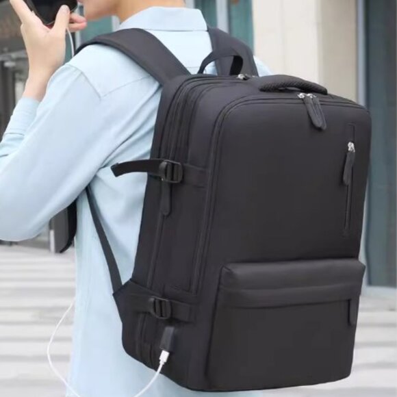 New! Last! Travel laptop Backpack For Men & Women, Carry On Backpack BLACK - Picture 1 of 8